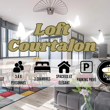 Loft Courtalon - Haut Standing - Patio - Parking Prives *